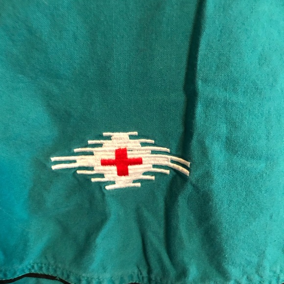 Vintage Western Turqoise Aztec Embroidered KZK Button Shirt Women Sz Medium - Picture 8 of 8